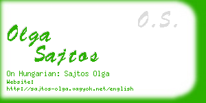olga sajtos business card